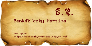Benkóczky Martina névjegykártya
